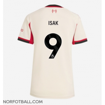 Billige Fotballdrakt Liverpool Alexander Isak #9 Replika Bortedrakt Dame 2025-26 Kortermet